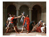 The Oath of the Horatii Reproduction procédé giclée par Jacques-Louis David
