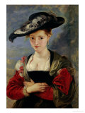 Portrait of Suzanne Fourment (Also Called The Straw Hat) Giclee Print by Peter Paul Rubens