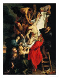 Altar: Descent from the Cross, Central Panel Giclée-Druck von Peter Paul Rubens