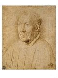 Cardinal Niccolo Albergati (1375-1443), Red Crayon Drawing reproduction procédé giclée par Jan van Eyck 