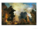 La Fete a St. Cloud, a Celebration in St. Cloud Giclee Print by Jean-Honoré Fragonard