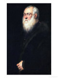 Portrait of an Elder Man with White Beard, circa 1570 reproduction procédé giclée par Jacopo Robusti Tintoretto