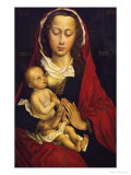 Madonna and Child, Left Panel of a Diptych, the Right Wing in the Musee Des Beaux Arts, Brussels Giclée-Druck von Rogier van der Weyden