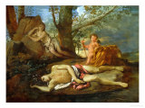 Echo and Narcissus or the Death of Narcissus reproduction procédé giclée par Nicolas Poussin