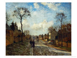 Street in Louveciennes, 1872 Giclee Print by Camille Pissarro