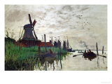Windmill at Zaandam (Netherlands), 1871 Giclee Print by Claude Monet
