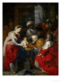 Adoration of the Magi (stained glass) reproduction procédé giclée par Peter Paul Rubens