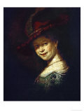 Saskia Van Uylenburgh (Rembrandt's Wife Whom He Married in 1634) Reproduction procédé giclée par Rembrandt van Rijn 