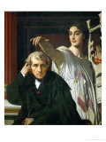 Composer Luigi Cherubini and Muse Giclee Print by Jean-Auguste-Dominique Ingres