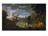 Orpheus and Euridice, circa 1659 reproduction procédé giclée par Nicolas Poussin