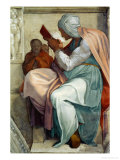 The Sistine Chapel; Ceiling Frescos after Restoration, the Persian Sybil Giclee Print by Michelangelo Buonarroti 