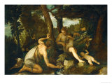 Adam and Eve after the Expulsion from Paradise Giclée-Druck von Paolo Veronese