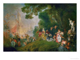 Embarkation for the Island of Cythera, 1718 Giclee Print by Jean Antoine Watteau