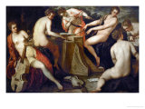 Women Making Music, Perhaps an Allegory of Music reproduction procédé giclée par Jacopo Robusti Tintoretto