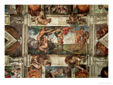 The Sistine Chapel: The Fall reproduction procédé giclée par Michelangelo Buonarroti 