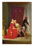 Paolo and Francesca, from Dante's Divina Commedia reproduction procédé giclée par Jean-Auguste-Dominique Ingres