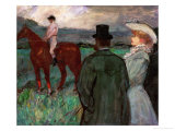 At the Race Tracks, 1899 Lámina giclée por Henri de Toulouse-Lautrec