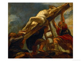 The Elevation of the Cross, Sketch for the Ceiling of the Church of the Jesuits in Antwerp Giclee Print by Peter Paul Rubens