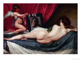 Venus and Cupid (Venus of the Mirror or Rockeby Venus) Reproduction procédé giclée par Diego Velázquez