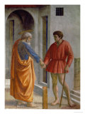 Saint Peter Hands the Tribute to the Tax Collector Giclee Print by Masaccio 