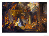 The Adoration of the Shepherds, 1689 reproduction procédé giclée par Charles Le Brun