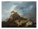 Thunderstorm, or the Cart Stuck in the Mud, 1759 Giclee Print by Jean-Honoré Fragonard