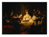 Samson Posing a Riddle at the Wedding Feast, 1638 Reproduction procédé giclée par Rembrandt van Rijn 