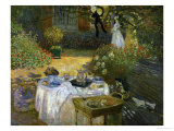 Le Dejeuner (Luncheon in the Artist's Garden at Giverny), circa 1873-74 Giclee Print by Claude Monet