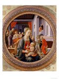 Madonna and Child; Scenes from the Life of Saint Anne (Bartolini Tondo) Giclee Print by Fra Filippo Lippi