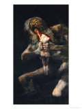 Saturn Devouring One of His Sons, from the Series of Black Paintings, 1819-1823 reproduction procédé giclée par Francisco de Goya