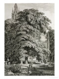 Cathedral Hidden Among Trees reproduction procédé giclée par Karl Friedrich Schinkel
