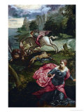Saint George & the Dragon Lámina giclée por Jacopo Robusti Tintoretto