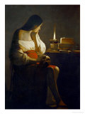 The Magdalene with a Night Light Giclée-tryk af Georges de La Tour
