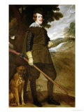 Philip IV, King of Spain (1605-1665), with Hunting Dog, Painted 1634-1636 Giclee Print by Diego Velázquez