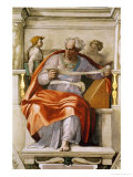 The Sistine Chapel; Ceiling Frescos after Restoration, the Prophet Joel Giclee Print by Michelangelo Buonarroti 