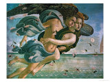 Birth of Venus, Detail: Mythological Couple Reproduction procédé giclée par Sandro Botticelli