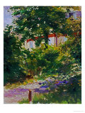 The Garden Around Manet's House in Reuil, France reproduction procédé giclée par Édouard Manet