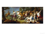 Diana and Her Nymphs Discoverd by Satyrs Giclee Print by Peter Paul Rubens