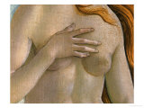 Birth of Venus, Detail of Breasts and Hands Giclee Print by Sandro Botticelli