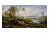 Landscape with Birdcatcher Giclee Print by Peter Paul Rubens