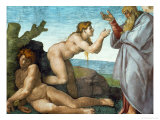 The Sistine Chapel; Ceiling Frescos after Restoration, the Creation of Eve Giclee Print by Michelangelo Buonarroti 
