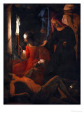 Saint Sebastian Tended by Irene Giclee Print by Georges de La Tour