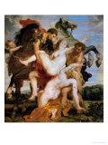The Abduction of the Daughters of Leucippus by Castor and Pollux reproduction procédé giclée par Peter Paul Rubens