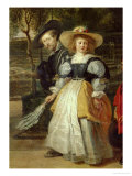 Self-Portrait with His Second Wife Helene Fourment in the Garden Giclee Print by Peter Paul Rubens