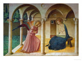 The Annunciation, Florence, (Around 1450) Reproduction procédé giclée par Fra Angelico 