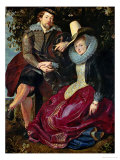 Rubens and His Wife Isabella Brant in the Honeysuckle Giclee Print by Peter Paul Rubens