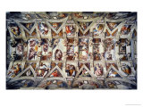 The Sistine Chapel; Ceiling Frescos after Restoration Reproduction procédé giclée par Michelangelo Buonarroti 