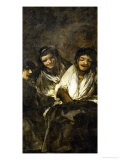 Two Women and a Man, One of the Black Paintings from the Quinta Del Sordo, Goya's House, 1819-1823 Giclee Print by Francisco de Goya