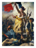 July 28th 1830, Liberty Guiding the People, Detail Reproduction procédé giclée par Eugene Delacroix