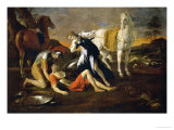Tancred and Herminia, from Torquato Tasso's Poem Gerusalemme Liberata, circa 1630 Giclee Print by Nicolas Poussin